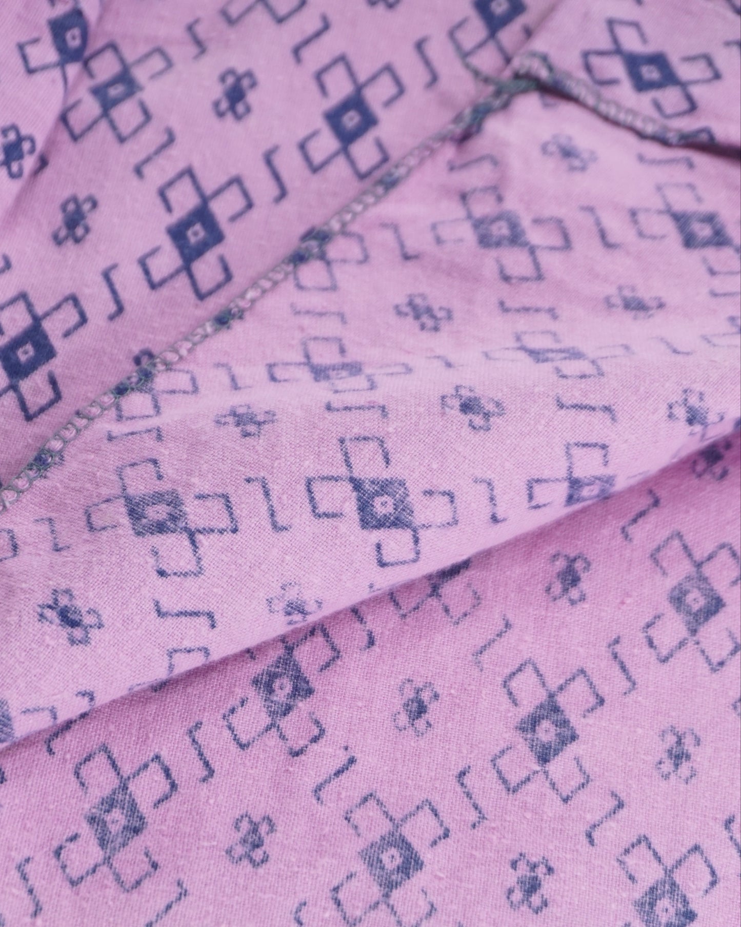 Geometric Pattern Pink Shirt