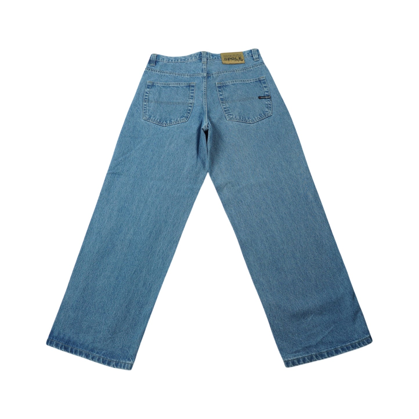 Southpole Wide Straight Denim Pants – Light Blue