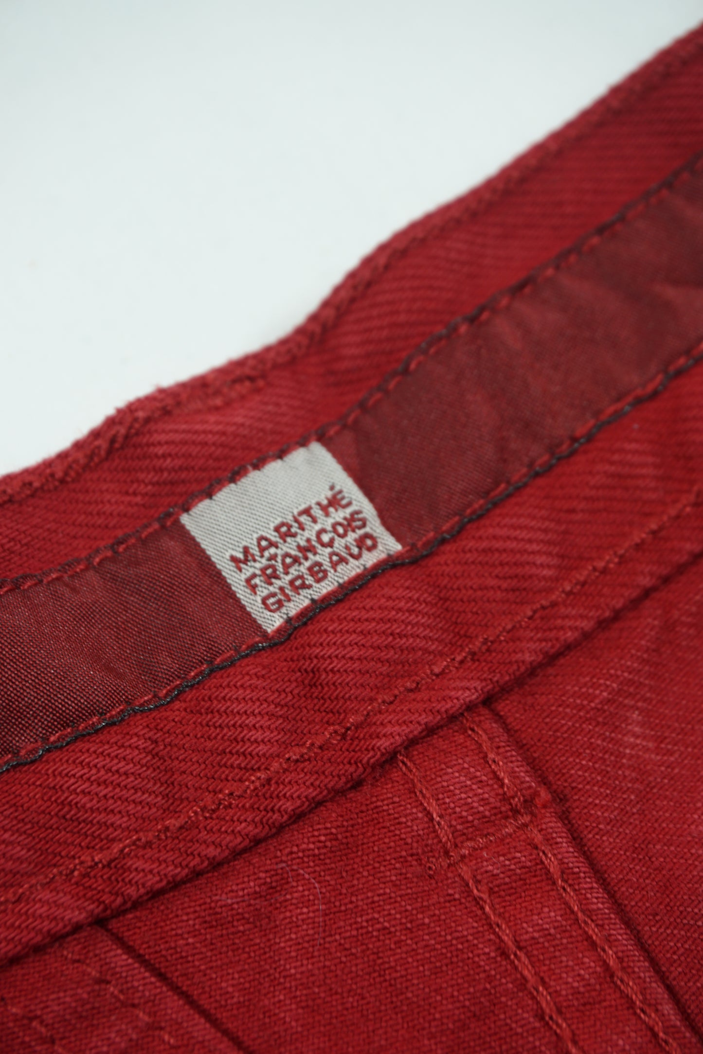 Marithé + François Girbaud Work Chino – Deep Red Garment Dye