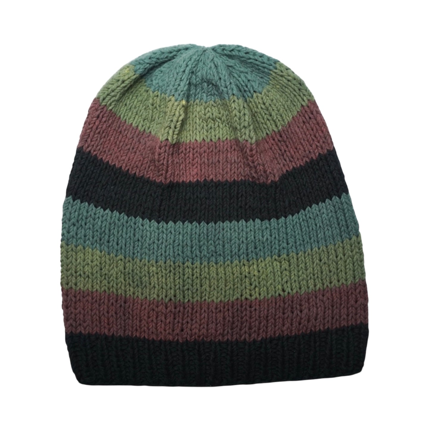 Long Knit Beanie TAM Style Multi Stripe