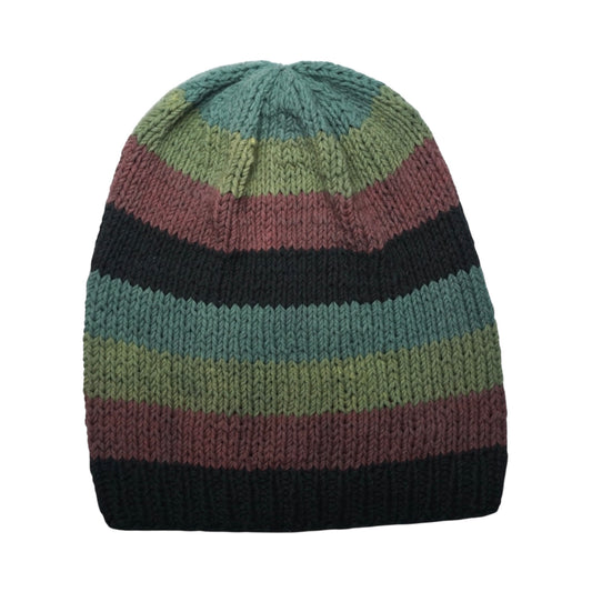 Long Knit Beanie TAM Style Multi Stripe