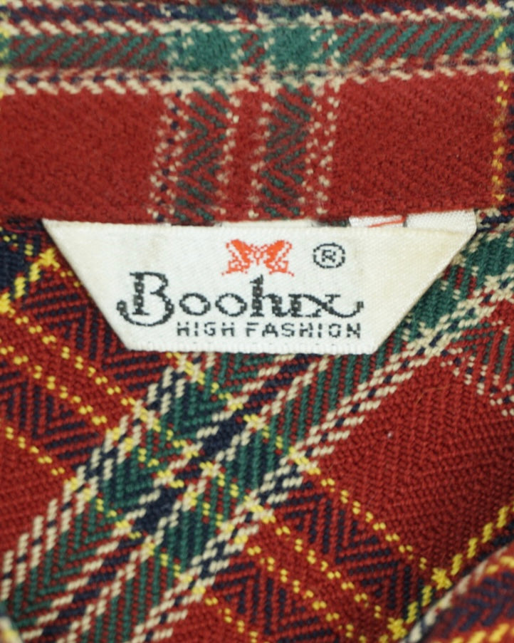 Vintage Red Plaid Work Shirt