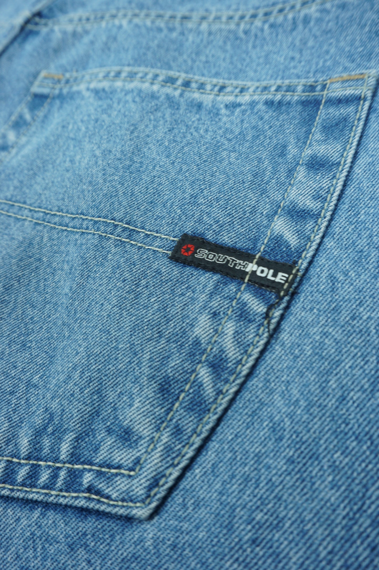 Southpole Wide Straight Denim Pants – Light Blue