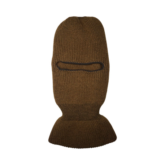 Brown 1-Hole Knit Ski Mask Balaclava