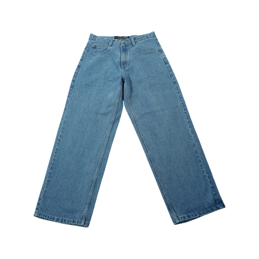 Southpole Wide Straight Denim Pants – Light Blue
