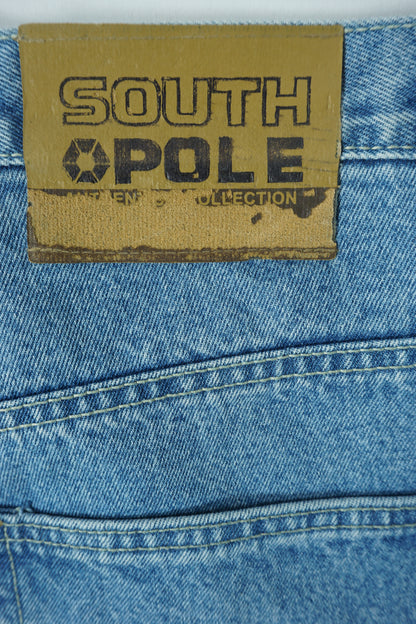 Southpole Wide Straight Denim Pants – Light Blue