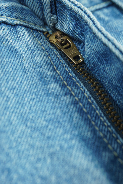 Southpole Wide Straight Denim Pants – Light Blue