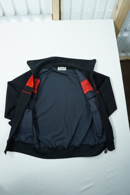 90s–00s DEADSTOCK FEEL Track Jacket – Black × Red / CONVERSE