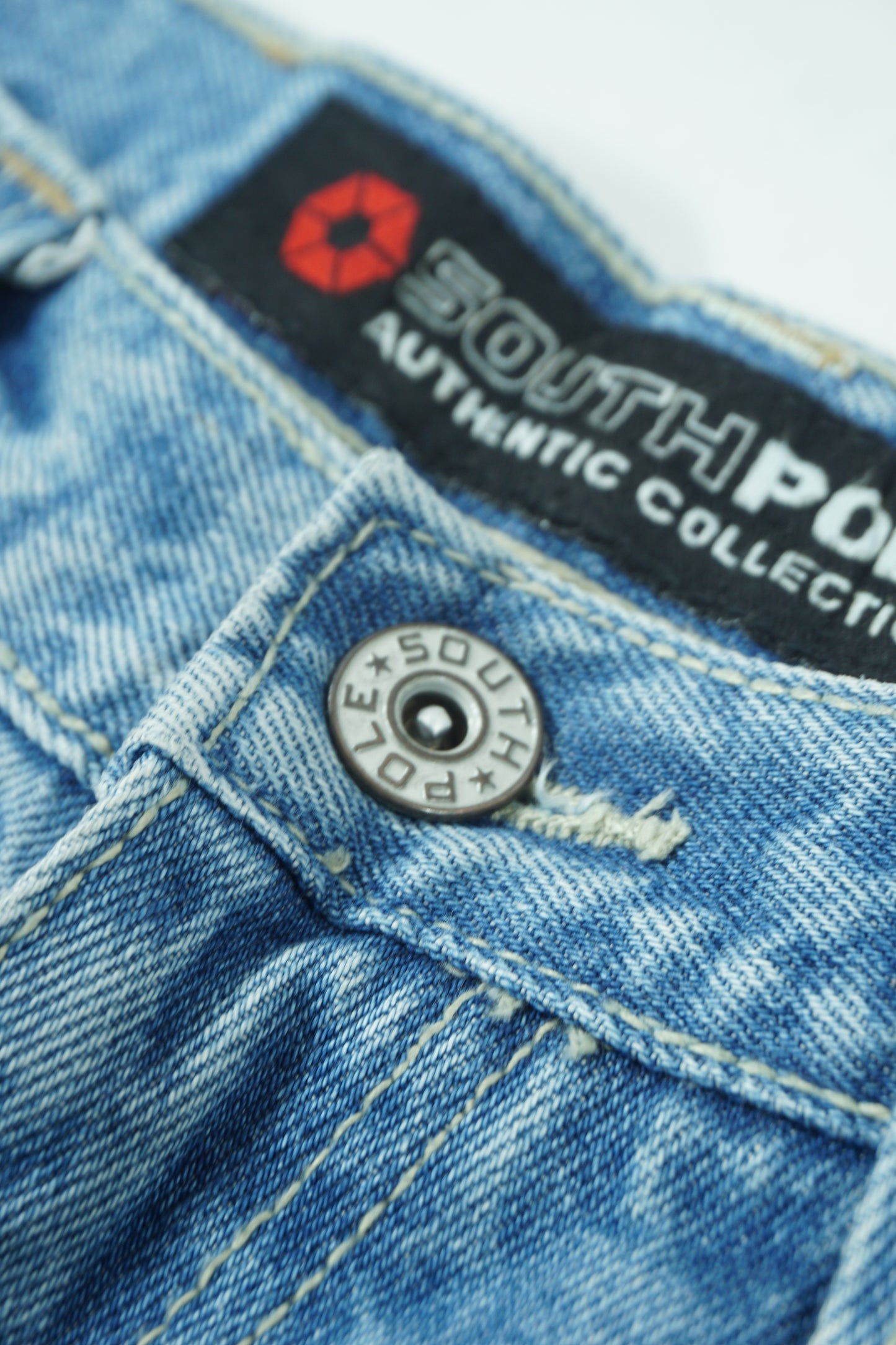 Southpole Wide Straight Denim Pants – Light Blue