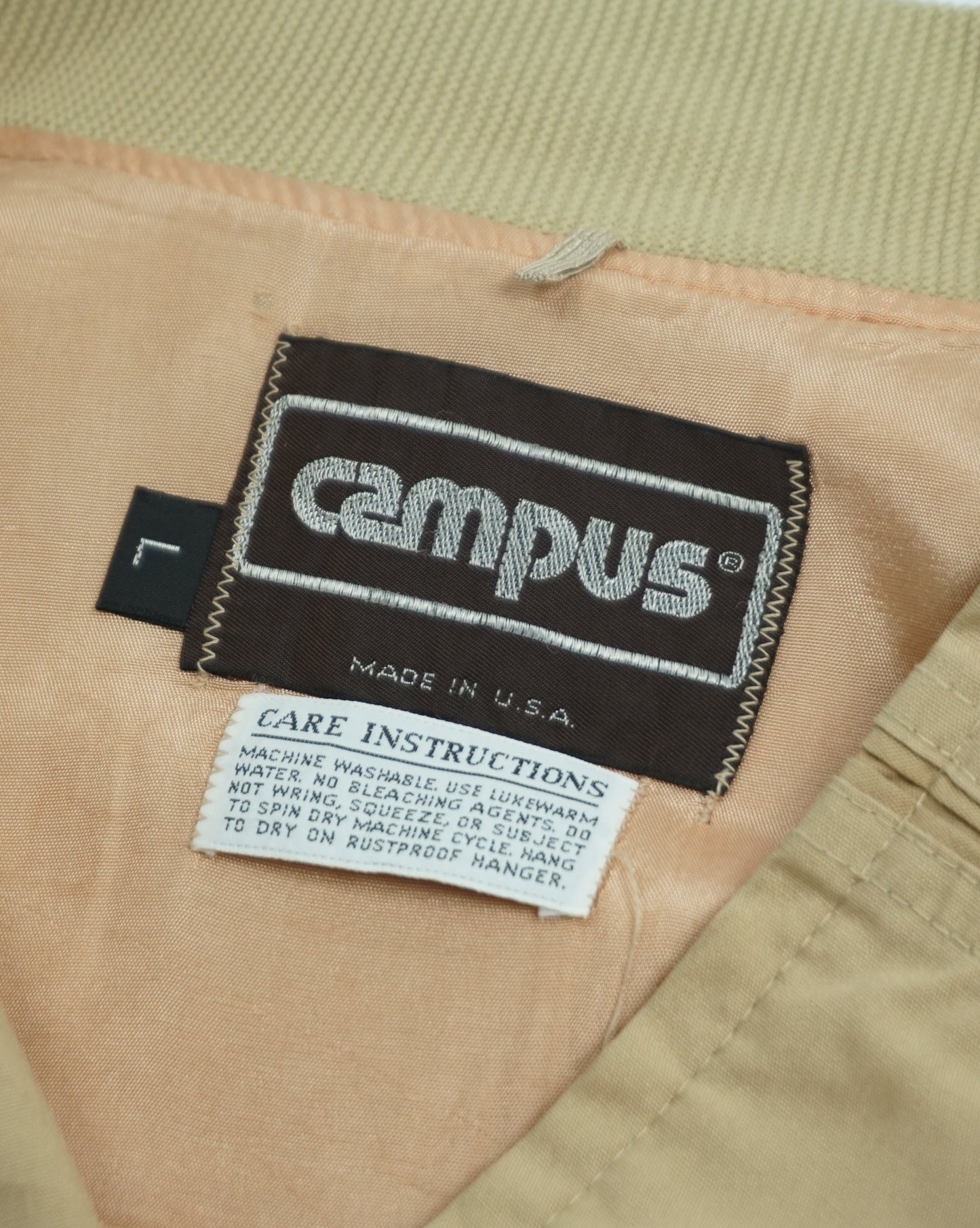 CAMPUS Beige Zip Jacket 70s