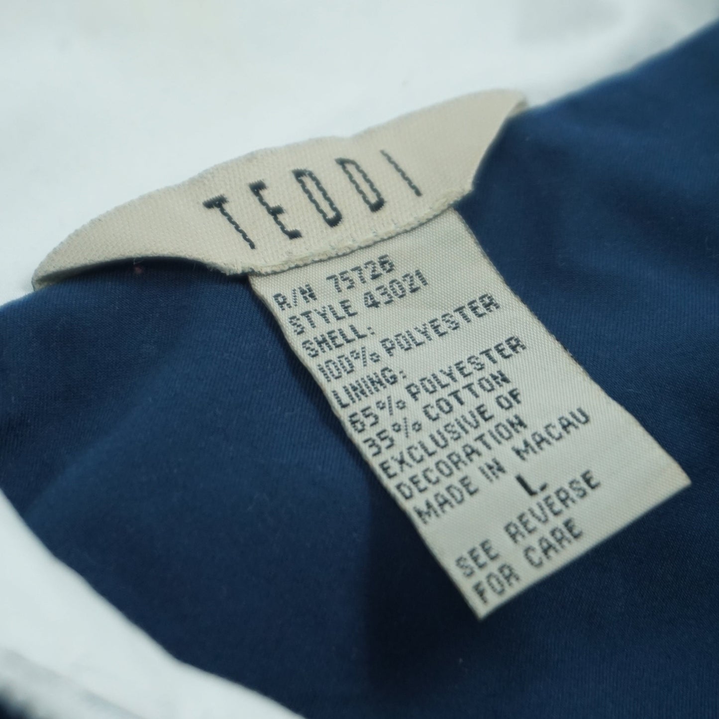 TEDDI Navy Woven Design Jacket