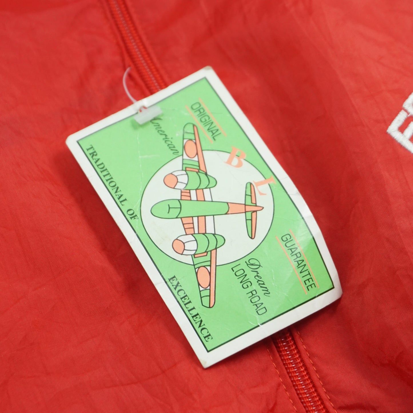 France Print Red Track Zip Jacket with Stripe Detail