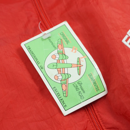 France Print Red Track Zip Jacket with Stripe Detail