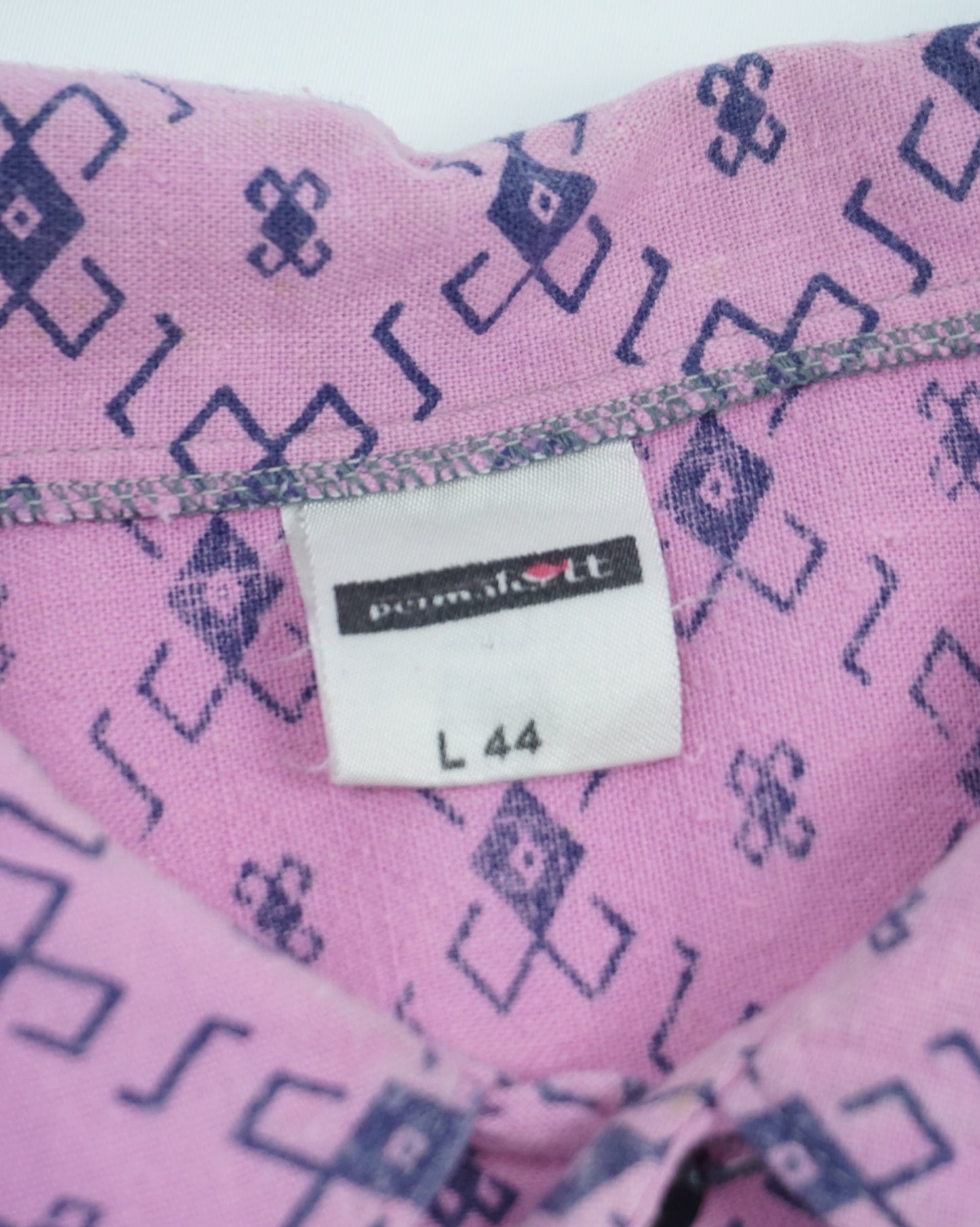 Geometric Pattern Pink Shirt