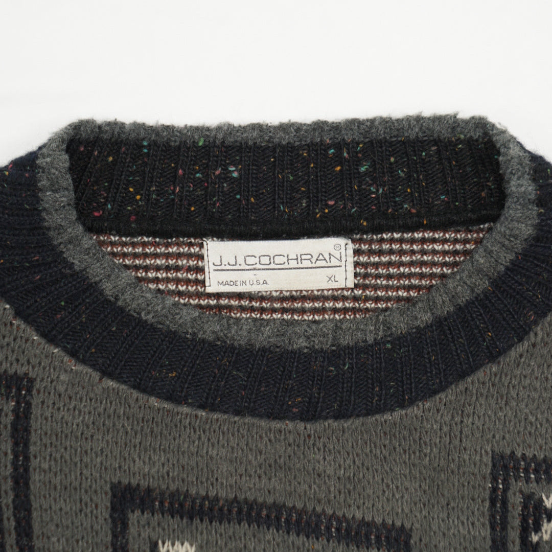 J.J. COCHRAN USA Native Wolf Art Knit