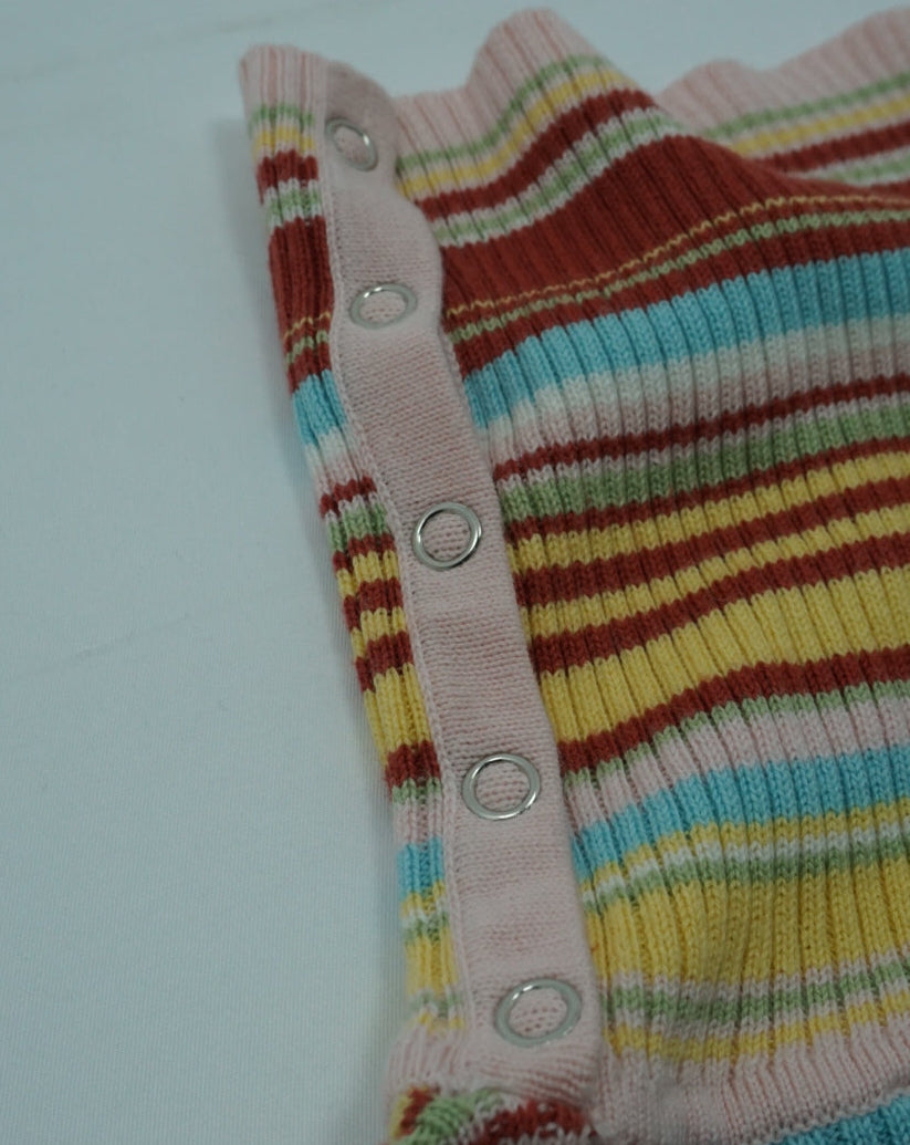 xhiliration / Pastel Multi Border Turtle Neck Knit