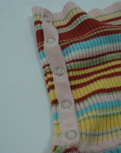 xhiliration / Pastel Multi Border Turtle Neck Knit