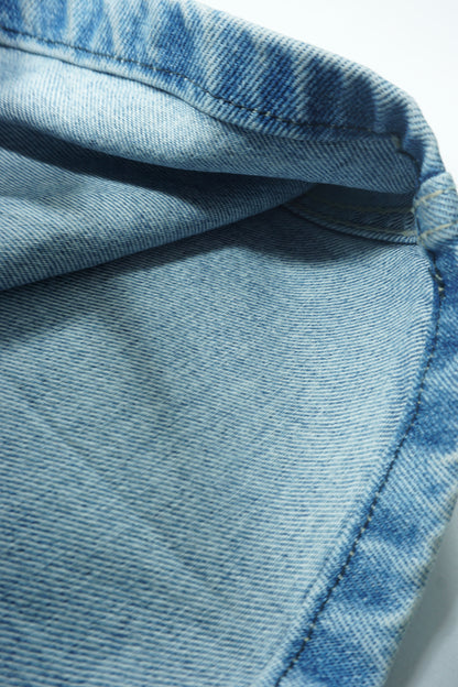 Southpole Wide Straight Denim Pants – Light Blue