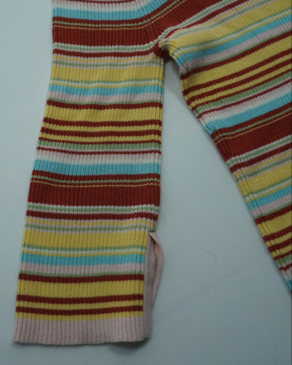 xhiliration / Pastel Multi Border Turtle Neck Knit