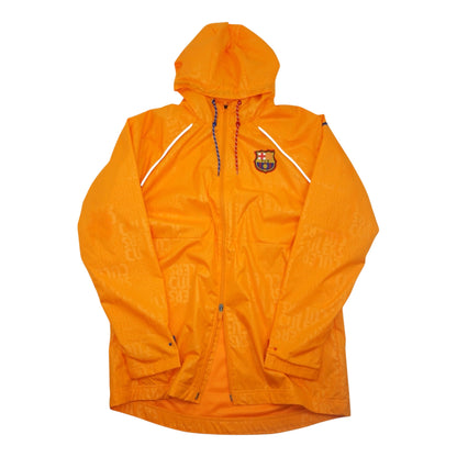 Nike × FC Barcelona Orange Hooded Jacket