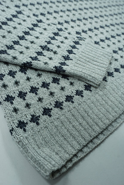 TOWNCRAFT Geometric Pattern Knit Sweater