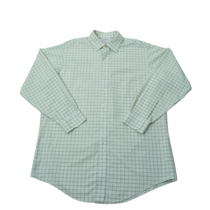 Brooks Brothers Button Down Shirt – Pale Mint Grid