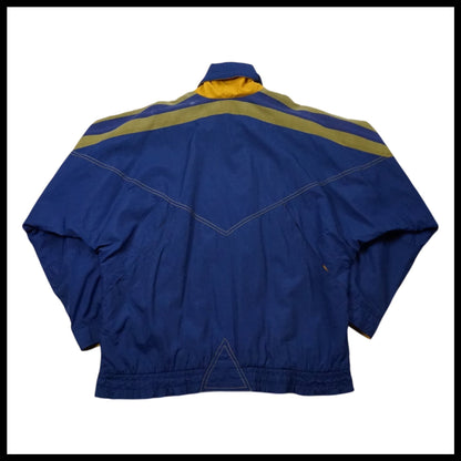 adidas Track-Style Nylon Jacket – Royal Blue × Gold (XL)
