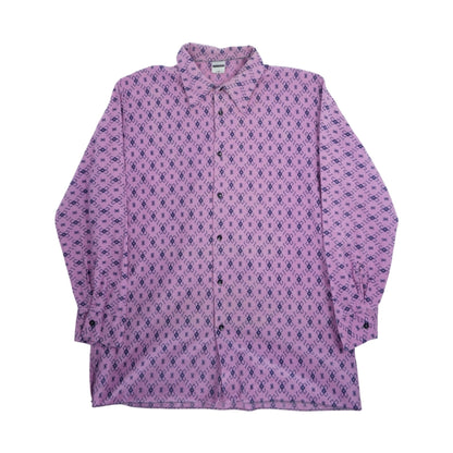 Geometric Pattern Pink Shirt
