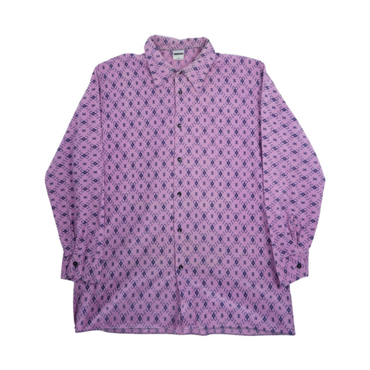 Geometric Pattern Pink Shirt