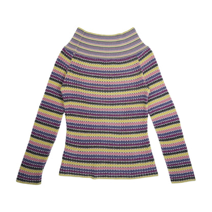 Pastel Border Knit Top